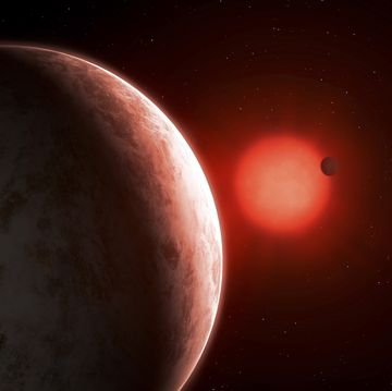 at 11 light years distance, gliese 887 is one of the closest stars to the sun a red dwarf, it is dimmer than the sun and about half its size, which means its habitable zone is much closer in astronomers have found two so called super earths orbiting the star, dubbing them gliese 887 b and c the star itself is unusually quiescent for a red dwarf, with very little magnetic activity amd few star spots