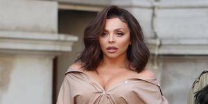 london, england   september 15 jesy nelson from little mix seen leaving the langham hotel ahead of their performance of bbc radio one live lounge on september 15, 2020 in london, england photo by neil mockfordgc images