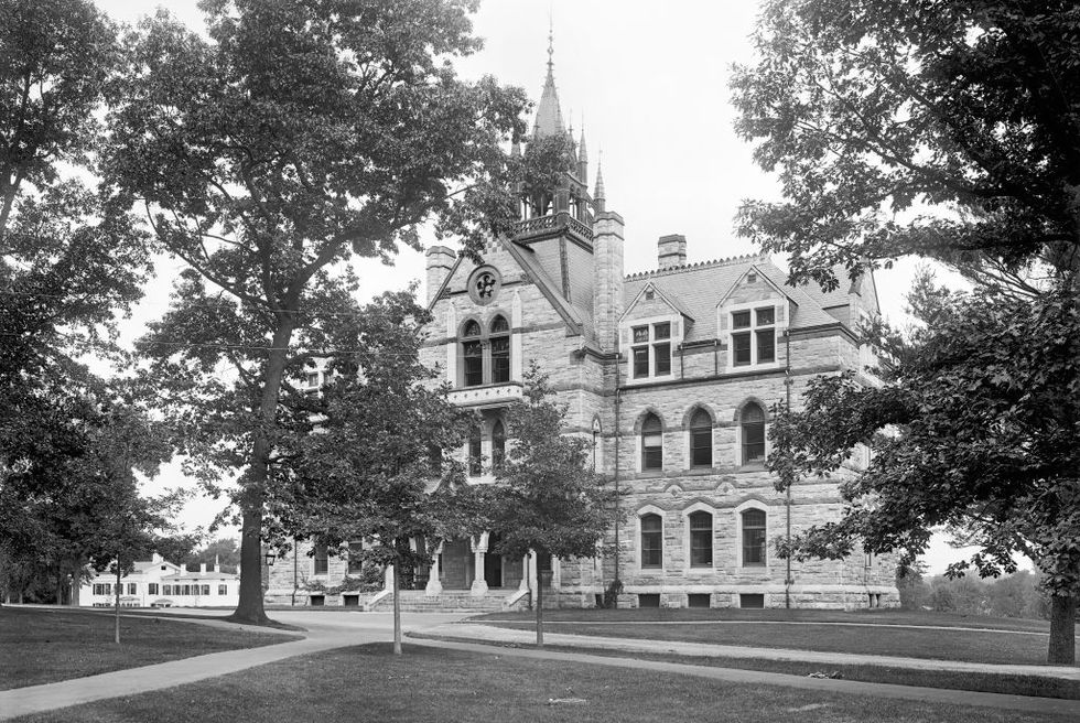 walker building, amherst college, amherst, massachusetts, usa, detroit publishing company, 1900 photo by universal history archiveuniversal images group via getty images