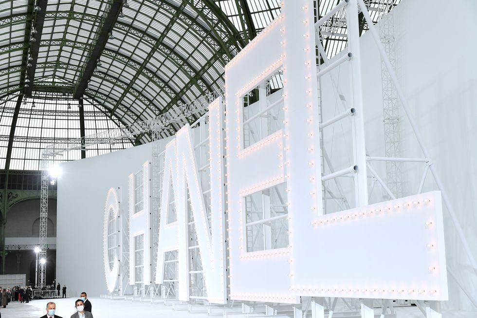 paris, france   october 06 general view of the set at the chanel womenswear springsummer 2021 show as part of paris fashion week on october 06, 2020 in paris, france photo by dominique charriauwireimage
