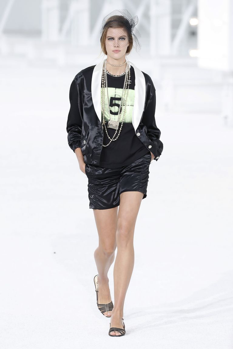 Paris, France. 05th Oct, 2021. Model on the runway at the Chanel