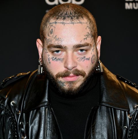 hollywood, california   october 14 in this image released on october 14, post malone poses backstage at the 2020 billboard music awards, broadcast on october 14, 2020 at the dolby theatre in los angeles, ca  photo by amy sussmanbbma2020getty images for dcp