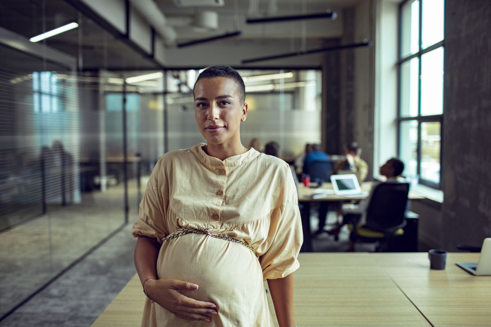 portrait of a pregnant businesswoman