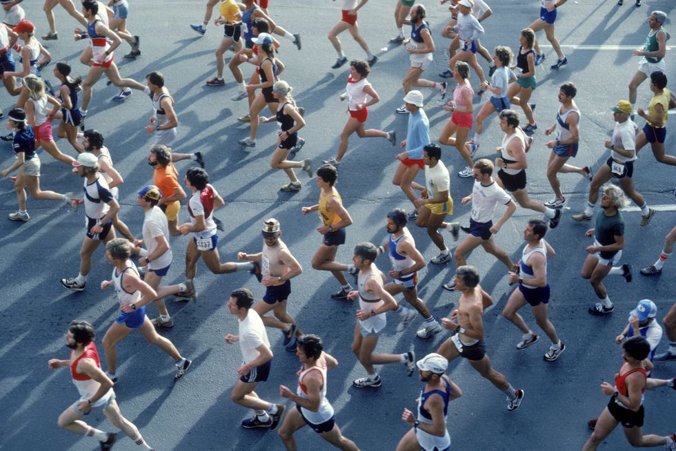 Runners in marathon