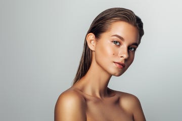 beautiful girl with wet hair
