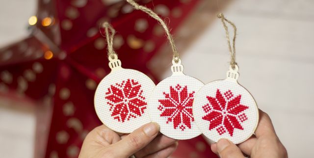 Needlework Patterns - Easy Cross Stitch Folded Star Ornaments