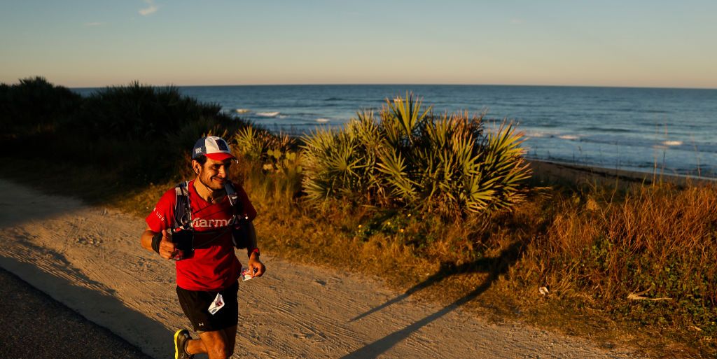 flagler beach, florida december 05 a runner competes in the daytona 100 ultramarathon on december 05, 2020 in flagler beach, florida photo by michael reavesgetty images