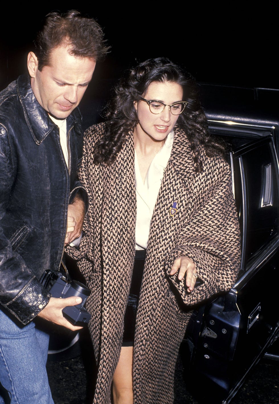 actor bruce willis and actress demi moore attend the saturday night live after party