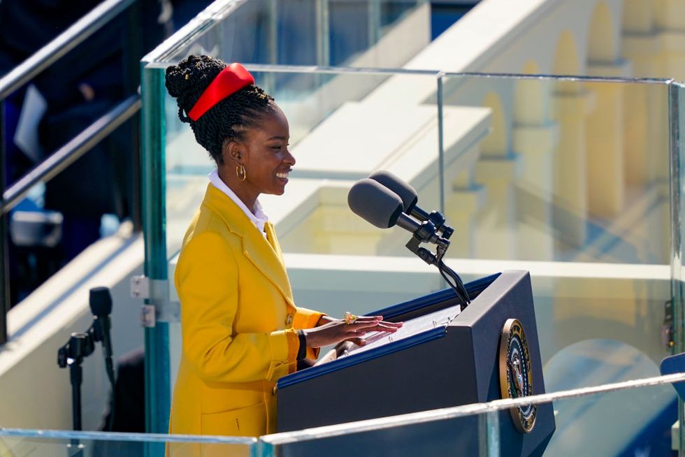inauguration outfits hidden meanings   youth poet laureate amanda gormanoprah earrings