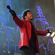 tampa, florida   february 04 in this image released on february 7th, the weeknd rehearses for the super bowl lv halftime show at raymond james stadium on february 04, 2021 in tampa, florida photo by kevin mazurgetty images for tw