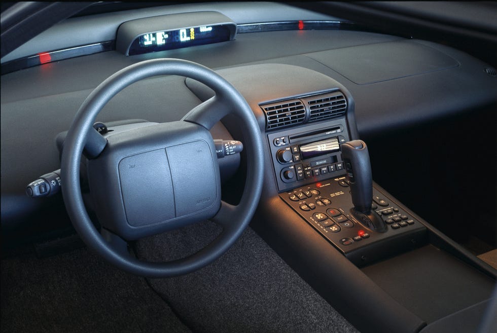 lancaster, ca   april 1997  interior shot of dash and steering wheel of a saturn ev 1 electric car photo by john b carnettbonnier corp via getty images