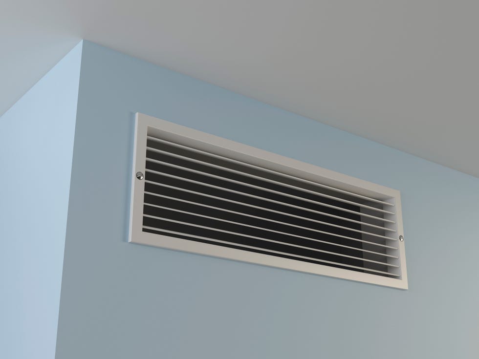 home ventilation system, white grill