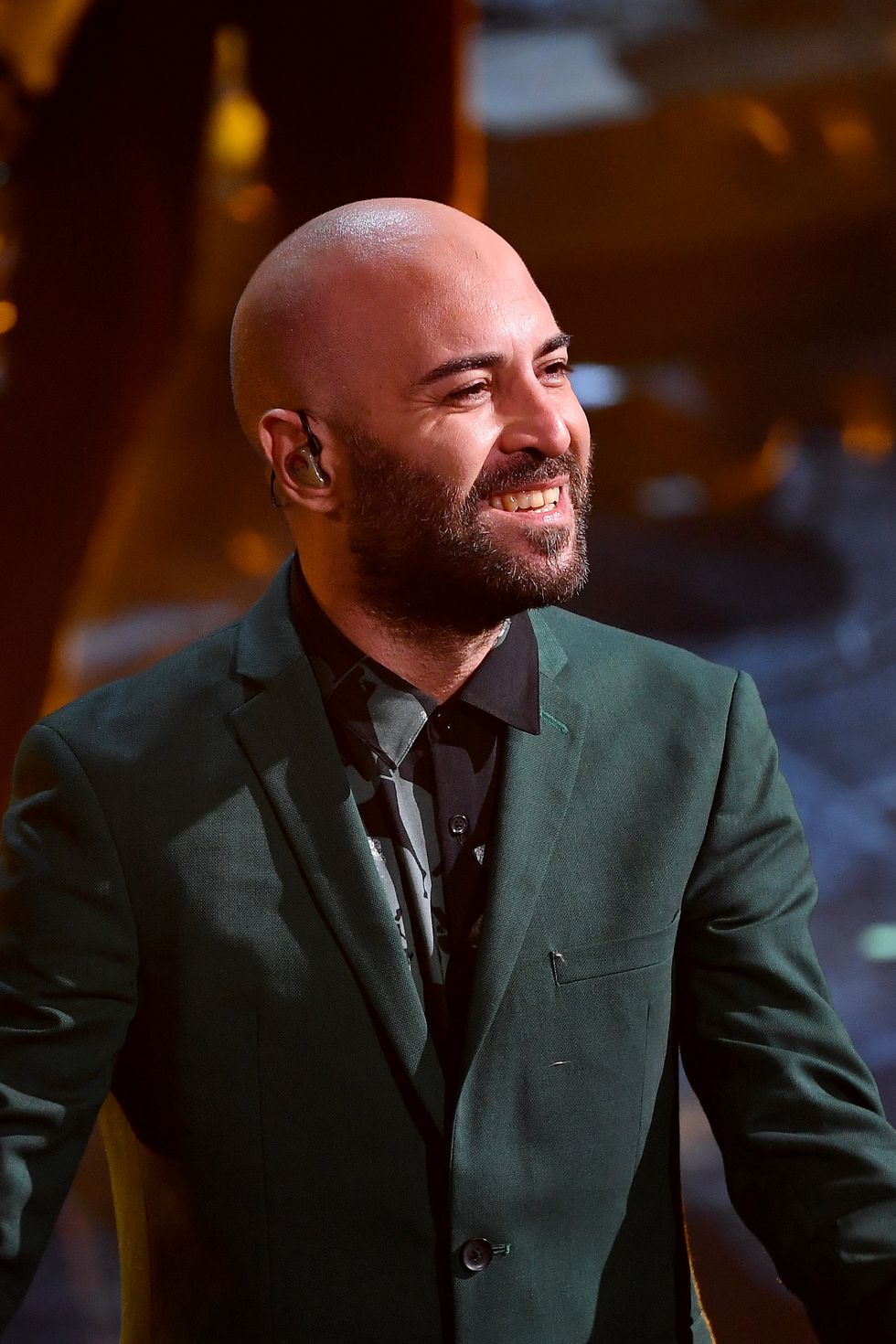 sanremo, italy   march 04 giuliano sangiorgi of negramaro is seen on stage during the 71th sanremo music festival 2021 at teatro ariston on march 04, 2021 in sanremo, italy photo by jacopo raule  daniele venturelligetty images