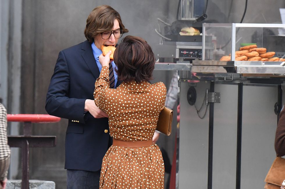 milan, italy   march 11 lady gaga and adam driver are seen filming house of gucci on march 11, 2021 in milan, italy photo by jacopo raulegetty images