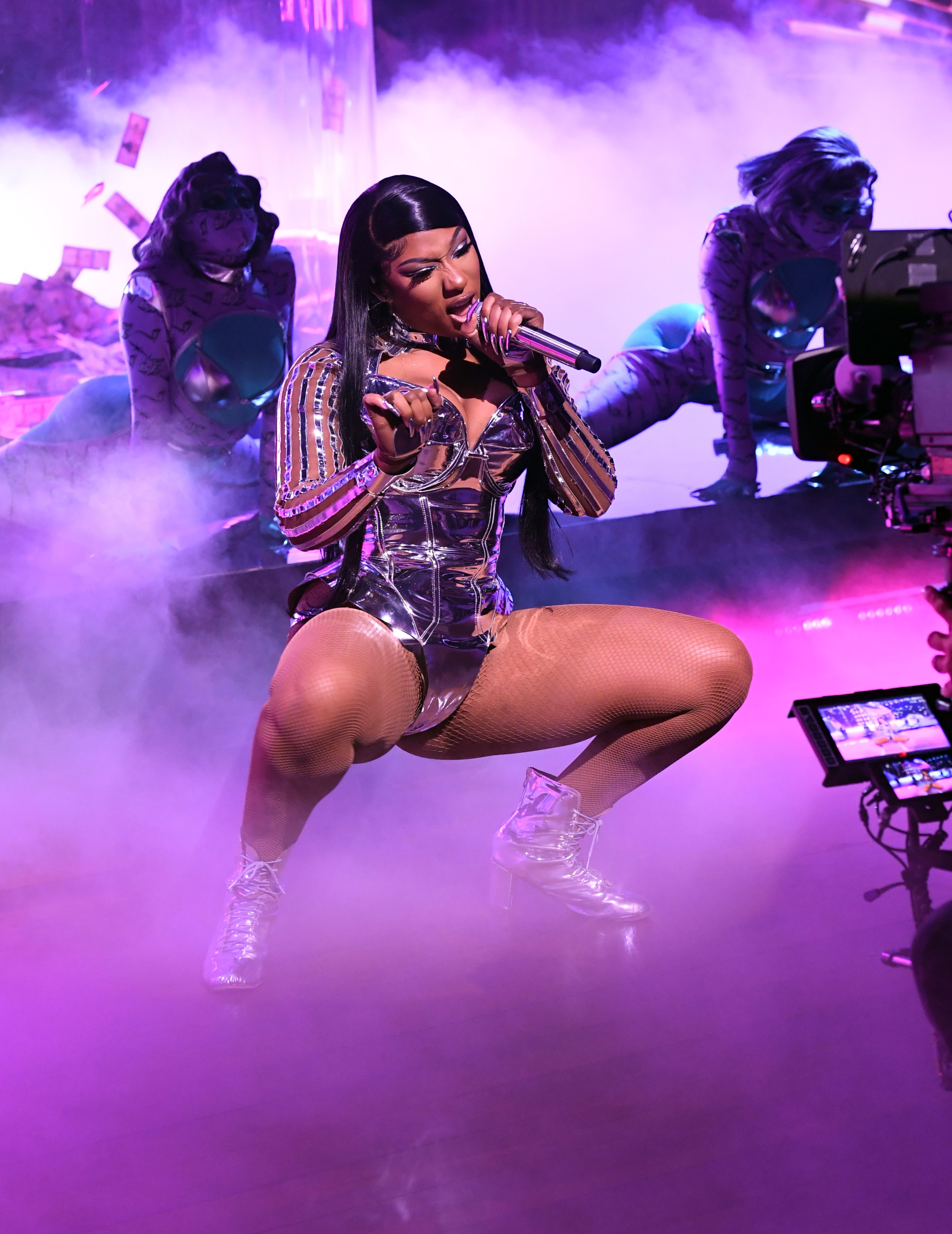 Megan Thee Stallion Wore A Metallic Thong At the 2021 Grammys