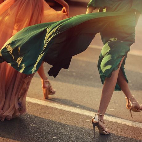 women wearing elegant dresses, street style detail