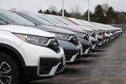 elgin, illinois   march 25 cars sit on the lot at the mcgrath honda dealership on march 25, 2021 in elgin, illinois covid related plant shutdowns over the past year, computer chip shortages, inclement weather, backups at shipping ports and strong demand have combined to cause shortages of new vehicles at dealerships across the country  photo by scott olsongetty images