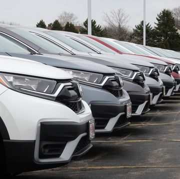 elgin, illinois   march 25 cars sit on the lot at the mcgrath honda dealership on march 25, 2021 in elgin, illinois covid related plant shutdowns over the past year, computer chip shortages, inclement weather, backups at shipping ports and strong demand have combined to cause shortages of new vehicles at dealerships across the country  photo by scott olsongetty images