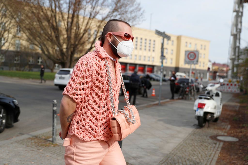 berlin, germany   april 09 marc goehring arrives at bottega veneta salon 02 berlin at the berghain on april 09, 2021 in berlin, germany photo by getty imagesgetty images for client