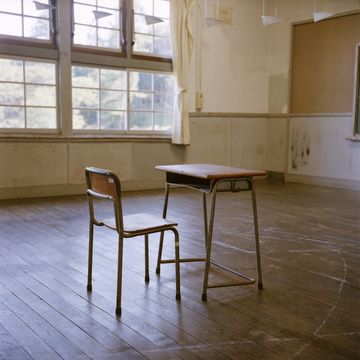 interior of school classroom