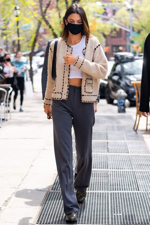 new york, new york   april 24 kendall jenner is seen in soho on april 24, 2021 in new york city photo by gothamgc images