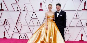 los angeles, california – april 25 l r carey mulligan and marcus mumford attend the 93rd annual academy awards at union station on april 25, 2021 in los angeles, california photo by chris pizzelo poolgetty images