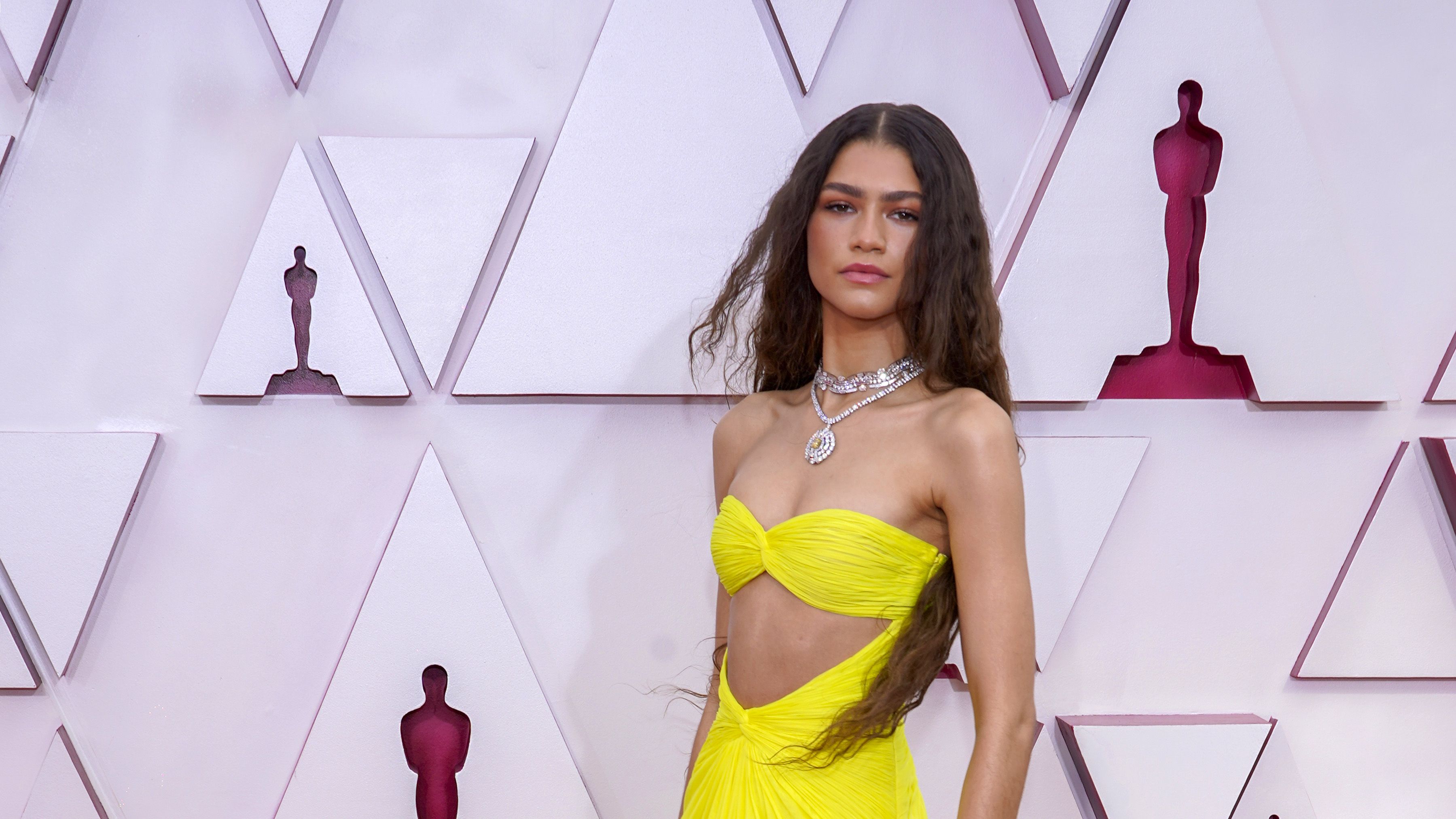 Zendaya Wears Yellow Valentino Dress at Oscars 2021