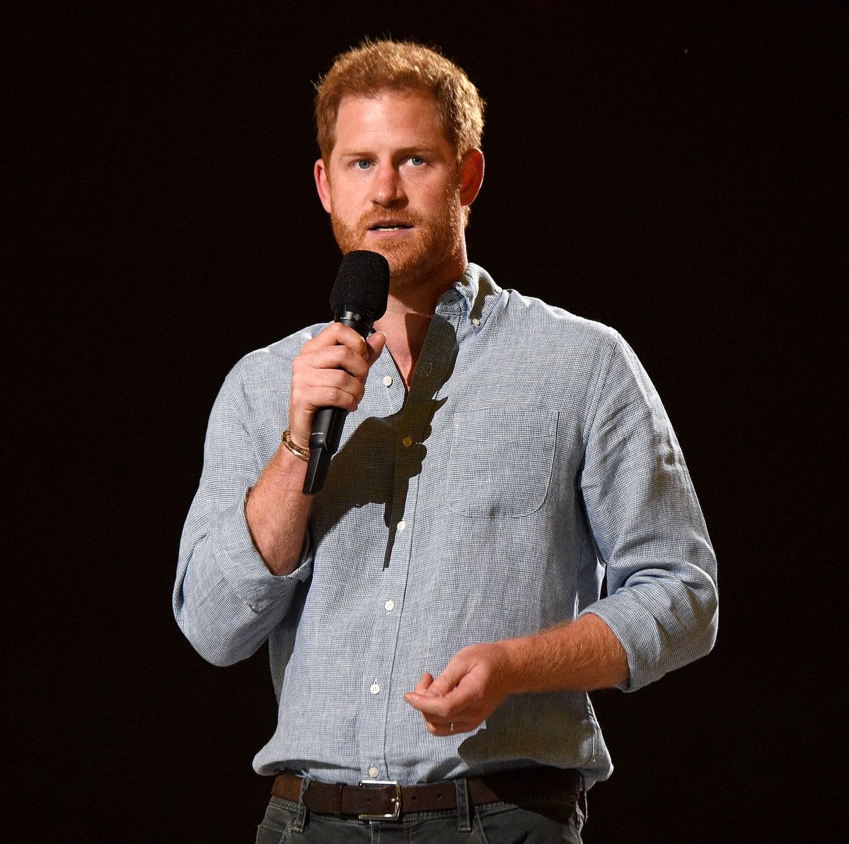 inglewood, california in this image released on may 2, prince harry, duke of sussex speaks onstage during global citizen vax live the concert to reunite the world at sofi stadium in inglewood, california global citizen vax live the concert to reunite the world will be broadcast on may 8, 2021 photo by kevin mazurgetty images for global citizen vax live