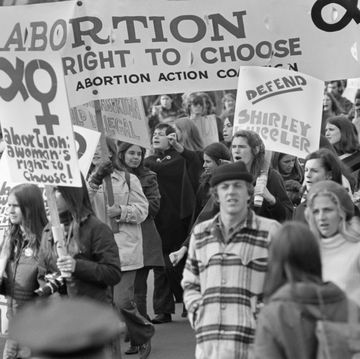 view of pro choice demonstrators, may with signs, as they march on pennsylvania avenue, washington dc, november 20, 1970 among the visible signs are several that read abortion, a womans right to choose, and one that reads defend shirley wheeler, referencing the first woman prosecuted under floridas abortion laws and possibly the first in the united states she was convicted the following year photo by leif skoogforsgetty images