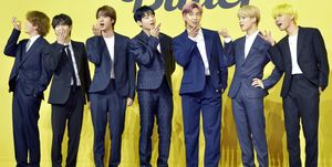 seoul, south korea   may 21 bts attends a press conference for bts's new digital single 'butter' at olympic hall on may 21, 2021 in seoul, south korea photo by the chosunilbo jnsimazins via getty images