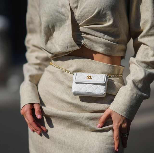 Chanel Silver Mini Twin Classic Flap Belt Bag (ORXZ) 144010016417 RP/SA