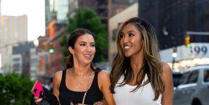 new york, new york   june 10 kaitlyn bristowe l and tayshia adams are seen in noho on june 10, 2021 in new york city photo by gothamgc images