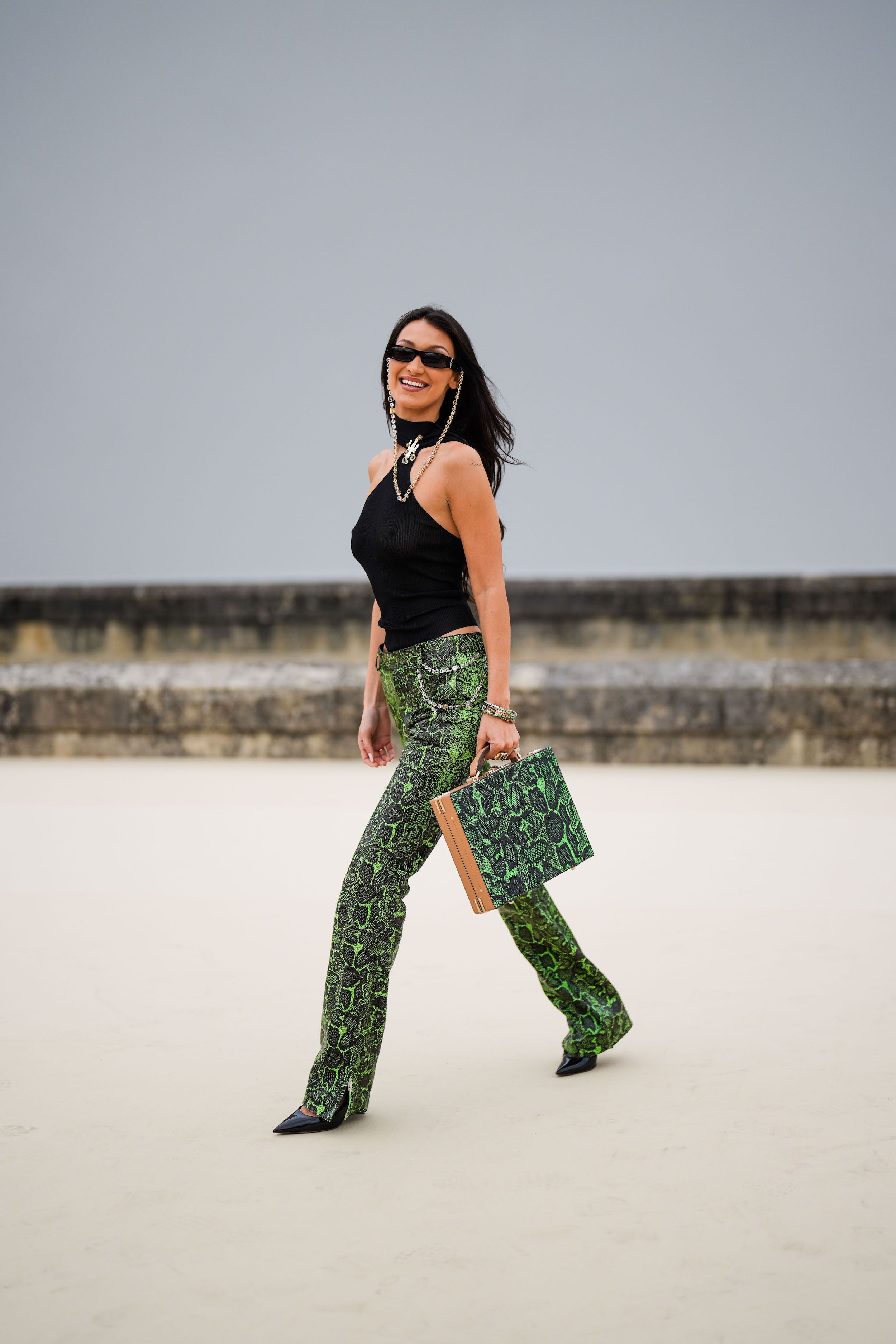 Danielle Bernstein Faux-Snakeskin Pants, Created for Macy's - Macy's