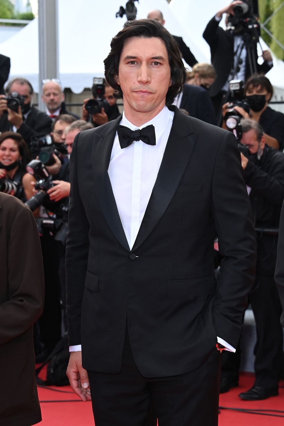 cannes, france   july 06 adam driver attends the annette screening and opening ceremony during the 74th annual cannes film festival on july 06, 2021 in cannes, france photo by daniele venturelliwireimage