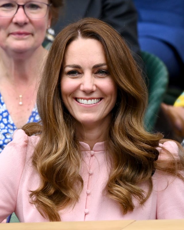 Kate Middleton Wears a Pink Belted Dress to the Final Day of Wimbledon