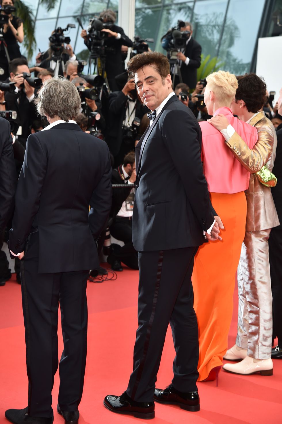 cannes, france   july 12 benicio del toro attends the the french dispatch screening during the 74th annual cannes film festival on july 12, 2021 in cannes, france photo by dominique charriauwireimage