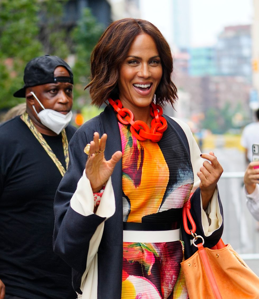 new york, new york   july 13 nicole ari parker is seen on location for "and just like that", the new "sex and the city" reboot, on july 13, 2021 in new york city photo by gothamgc images