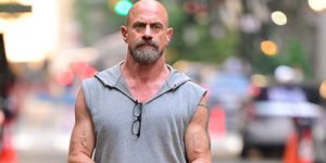 new york, new york   july 21  chris meloni seen on the set of law  order organized crime in gramercy park on july 21, 2021 in new york city  photo by james devaneygc images