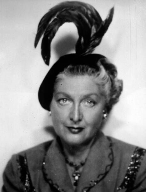 eleanor audley wearing feather hat, 1940s photo by film favoritesgetty images