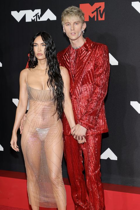 new york, new york   september 12 l r megan fox and machine gun kelly attend the 2021 mtv video music awards at barclays center on september 12, 2021 in the brooklyn borough of new york city photo by jamie mccarthygetty images for mtv viacomcbs