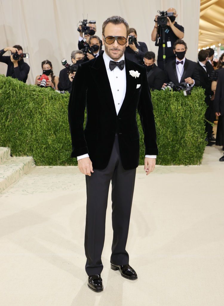 new york, new york   september 13 honorary chair tom ford attends the 2021 met gala celebrating in america a lexicon of fashion at metropolitan museum of art on september 13, 2021 in new york city photo by mike coppolagetty images