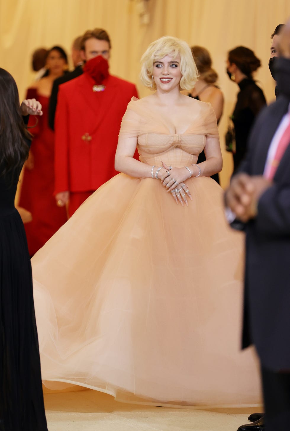 new york, new york   september 13 co chair billie eilish attends the 2021 met gala celebrating in america a lexicon of fashion at metropolitan museum of art on september 13, 2021 in new york city photo by mike coppolagetty images