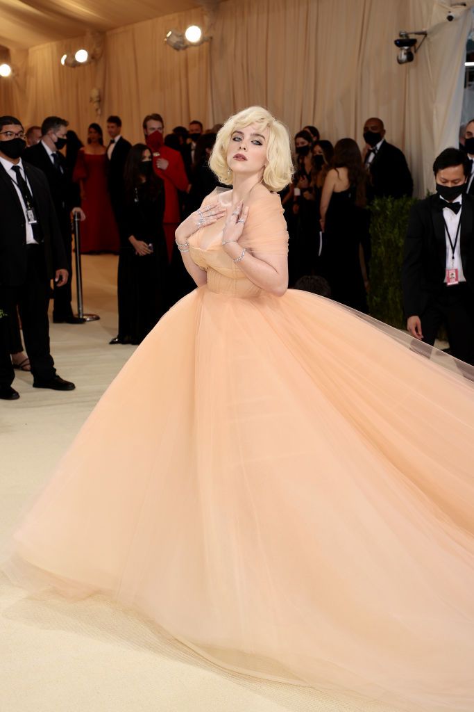 Billie Eilish Stuns On Met Gala Red Carpet In Marilyn Monroe–Inspired Gown