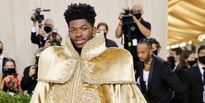 new york, new york   september 13 lil nas x attends the 2021 met gala celebrating in america a lexicon of fashion at metropolitan museum of art on september 13, 2021 in new york city photo by mike coppolagetty images