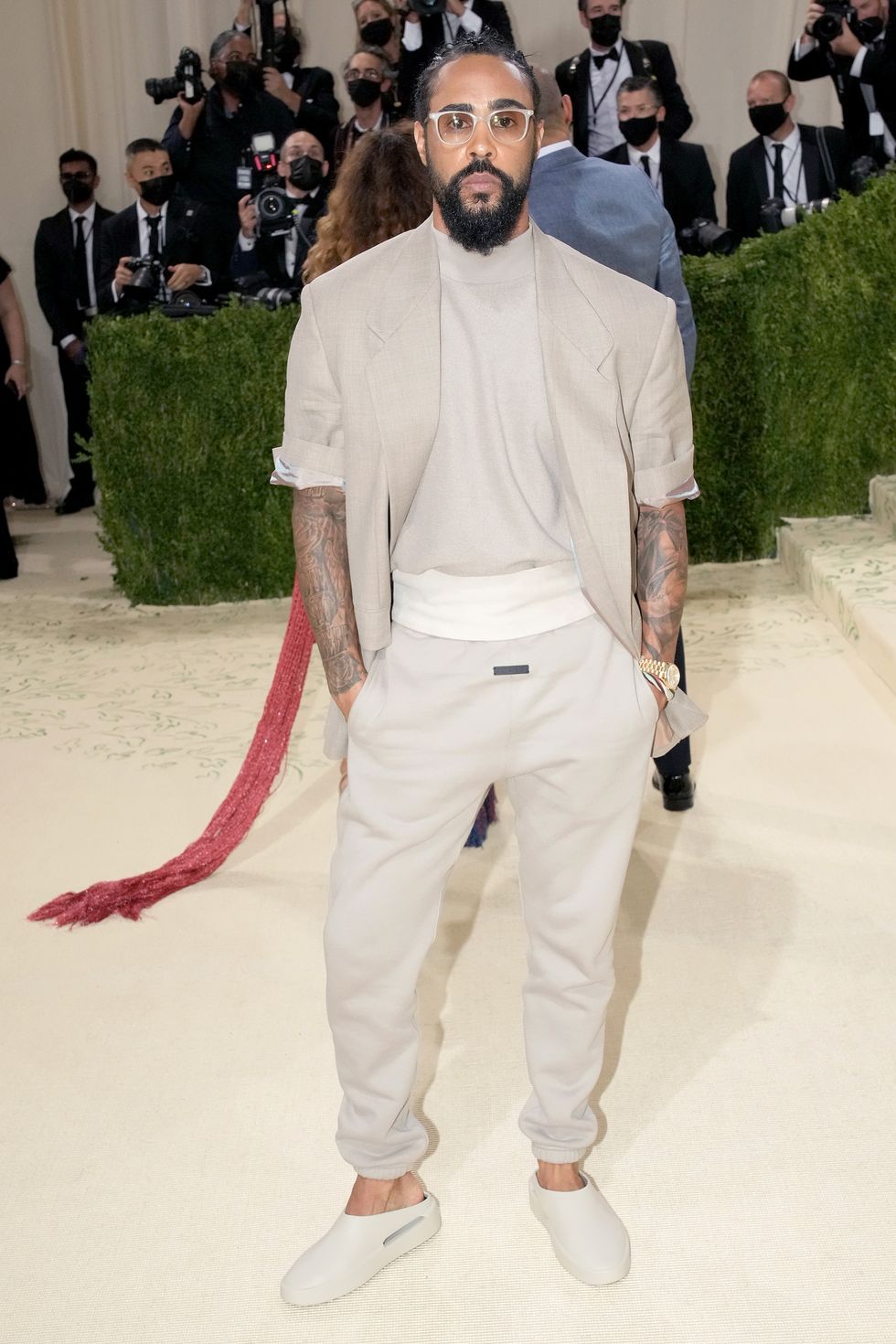 new york, new york   september 13 designer jerry lorenzo attends the 2021 met gala celebrating in america a lexicon of fashion at metropolitan museum of art on september 13, 2021 in new york city photo by jeff kravitzfilmmagic