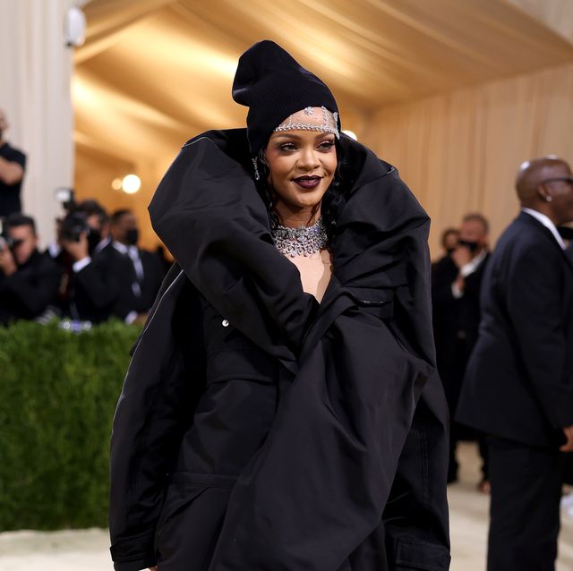new york, new york   september 13 rihanna attends the 2021 met gala celebrating in america a lexicon of fashion at metropolitan museum of art on september 13, 2021 in new york city photo by john shearerwireimage