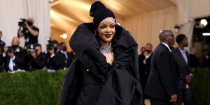 new york, new york   september 13 rihanna attends the 2021 met gala celebrating in america a lexicon of fashion at metropolitan museum of art on september 13, 2021 in new york city photo by john shearerwireimage