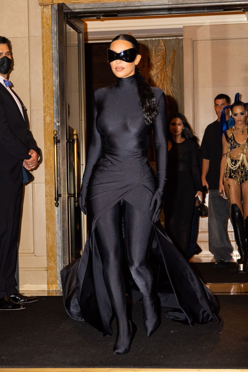 Kim Kardashian Channels a Superhero in a Black Catsuit for Met Gala After  Party in 2021