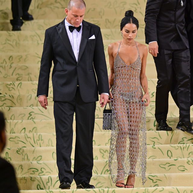 new york, new york september 13 channing tatum and zoe kravitz leave the 2021 met gala celebrating in america a lexicon of fashion at metropolitan museum of art on september 13, 2021 in new york city photo by james devaneygc images