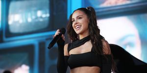 las vegas, nevada   september 18 olivia rodrigo performs on the daytime stage at the 2021 iheartradio music festival at area15 on september 18, 2021 in las vegas, nevada editorial use only photo by mat haywardgetty images for iheartmedia